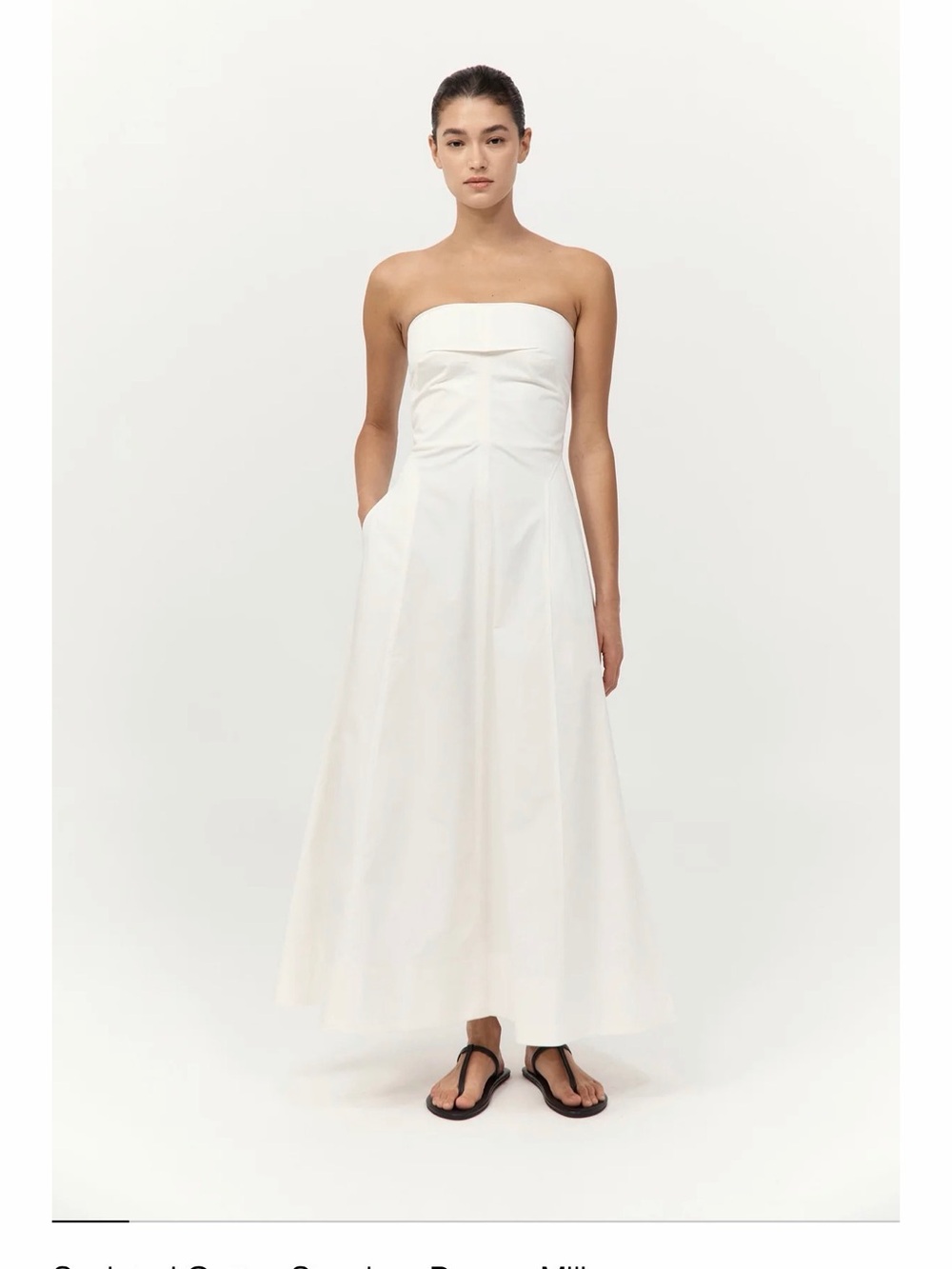 St. Agni Strapless White Maxi Dress